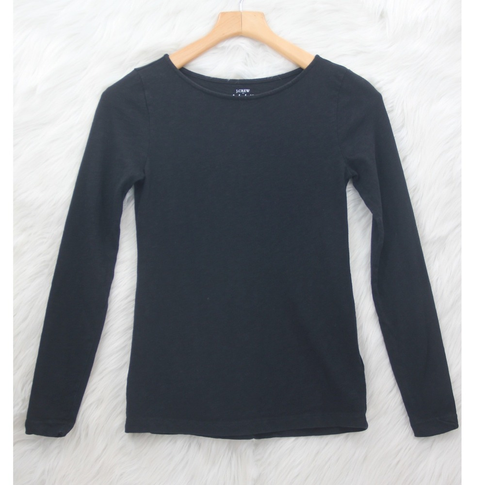 Lot of 3 J.CREW Women's XXS Blue Stripe Gray Black Artist Tee Long Sleeve Shirts - Picture 2 of 11